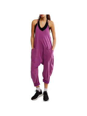 Free People Movement Hot Shot One Piece Jumpsuit M Mulberry NWT